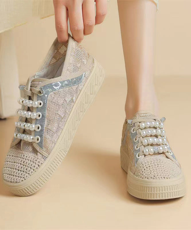 Splicing Flat Feet Shoes Black Breathable Mesh