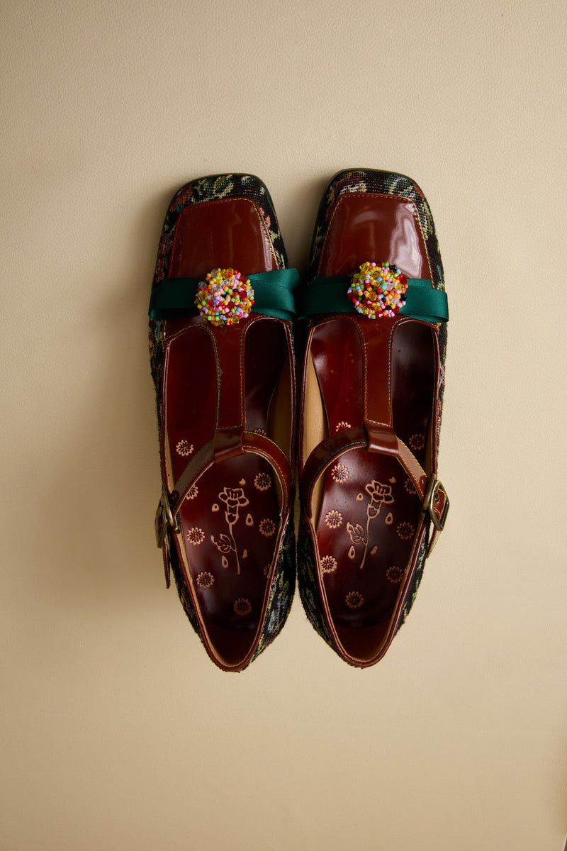 Soffia | Reese Sprinkle Applique T-strap Pump