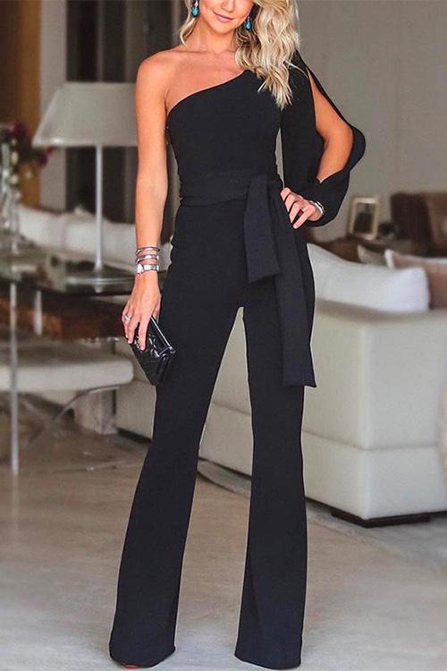 Cold One Shoulder Jumpsuit(7 Colors)