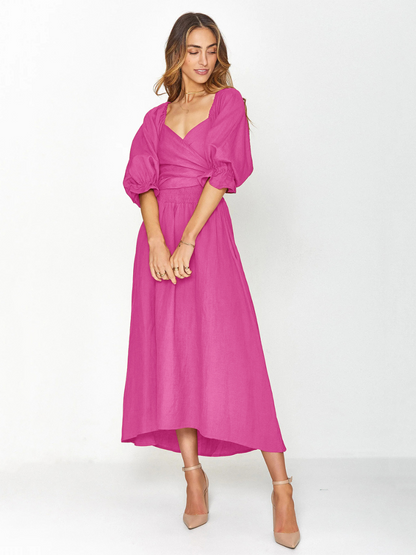 Sunset Sands Two Way Wearable Midi Dress - Fuchsia