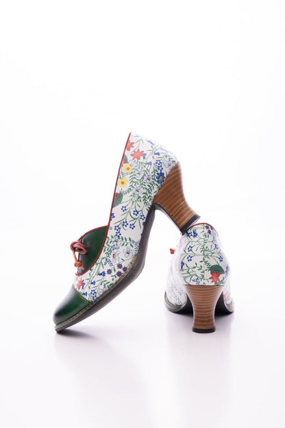 Soffia | Lily Kitten Heel Leather Pump