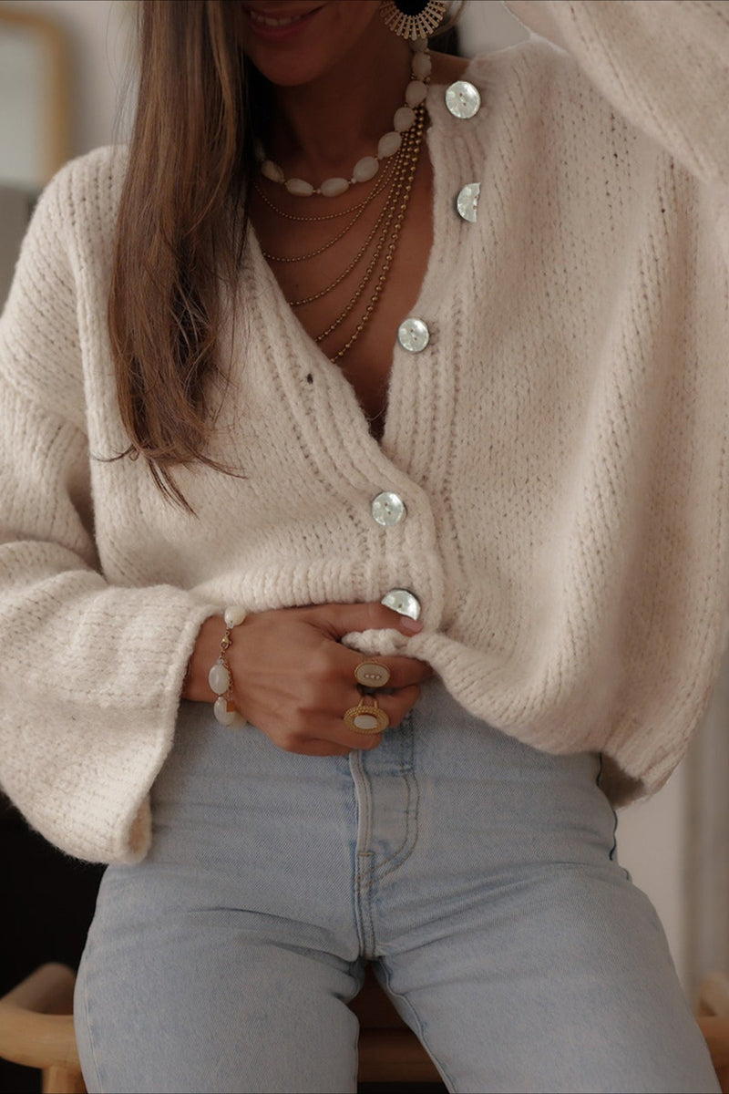 Single Breasted Knit Cardigan