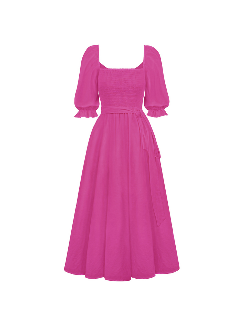 Sunset Sands Two Way Wearable Midi Dress - Fuchsia