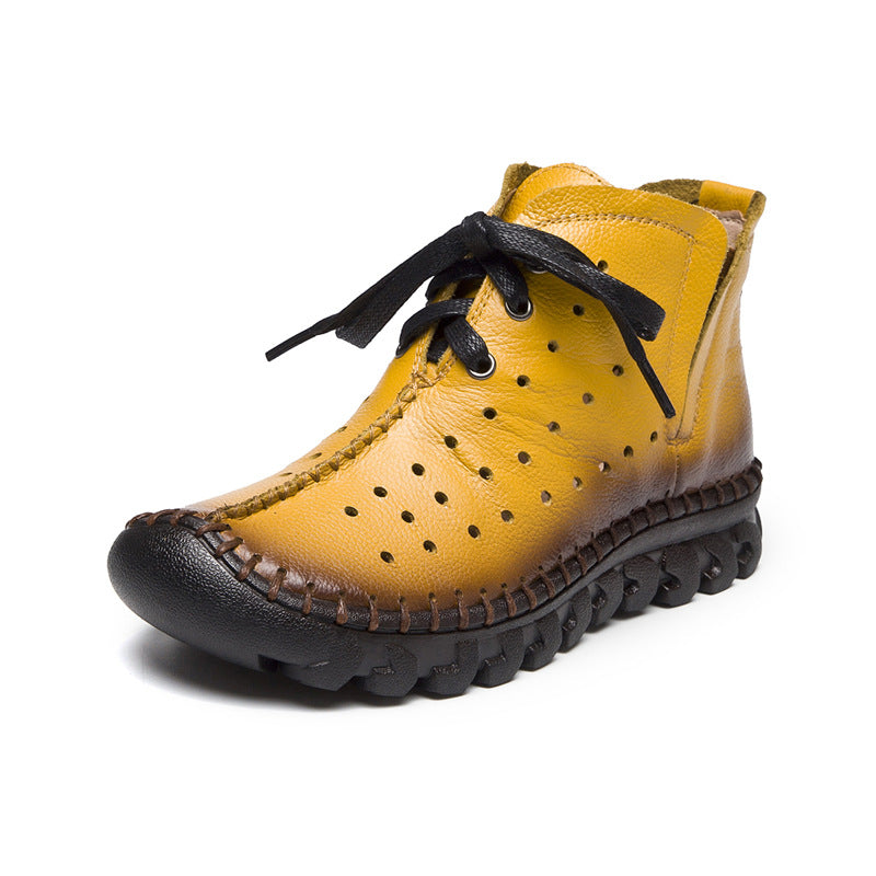 Autumn Flat Hole Breathable Ankle Boots