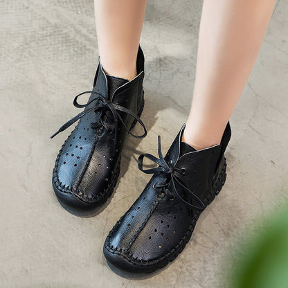 Autumn Flat Hole Breathable Ankle Boots