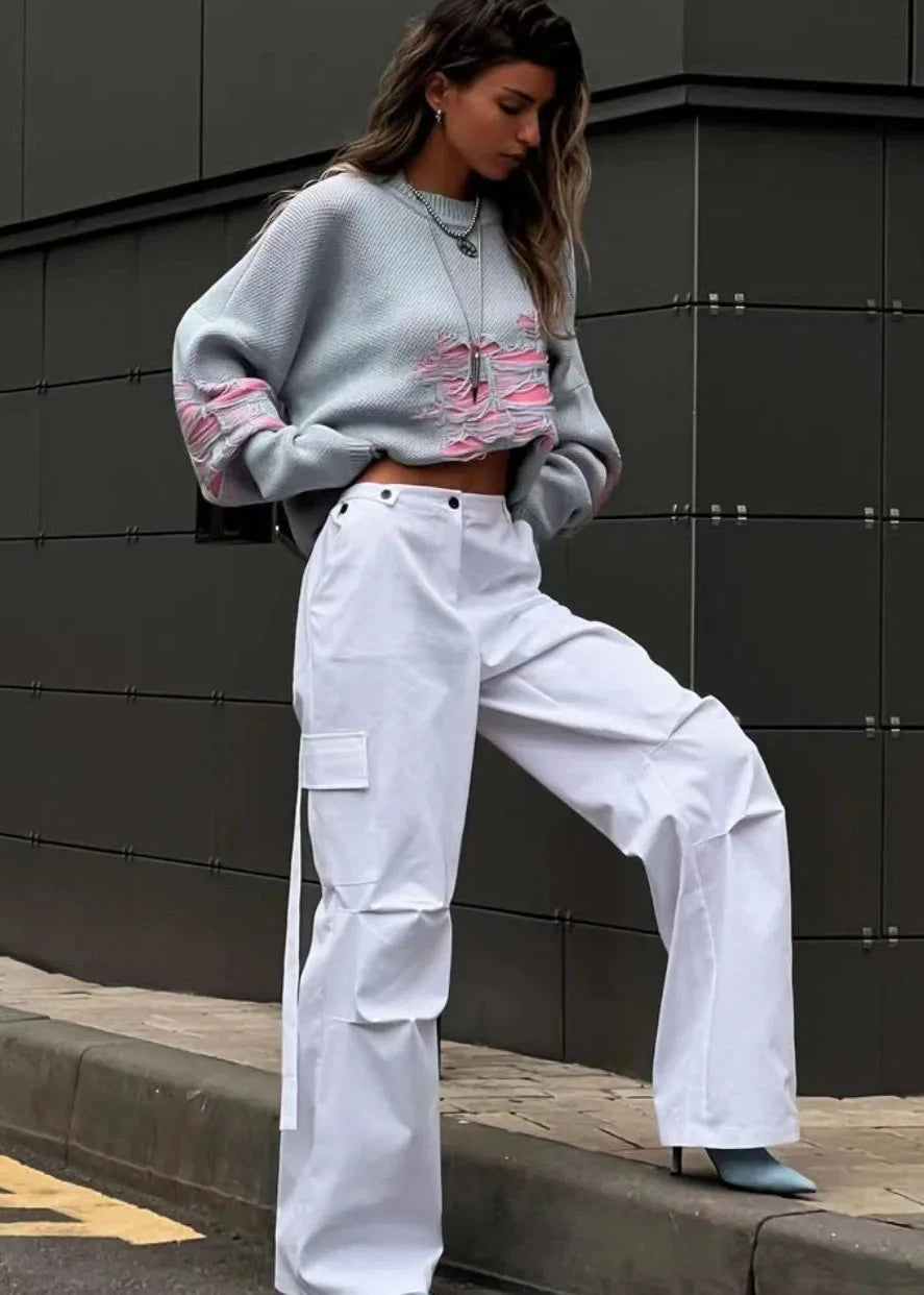 Urban Distressed Colorblock Sweater