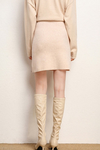 Wool A-line Mini Skirt
