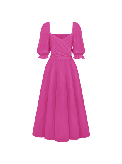 Sunset Sands Two Way Wearable Midi Dress - Fuchsia