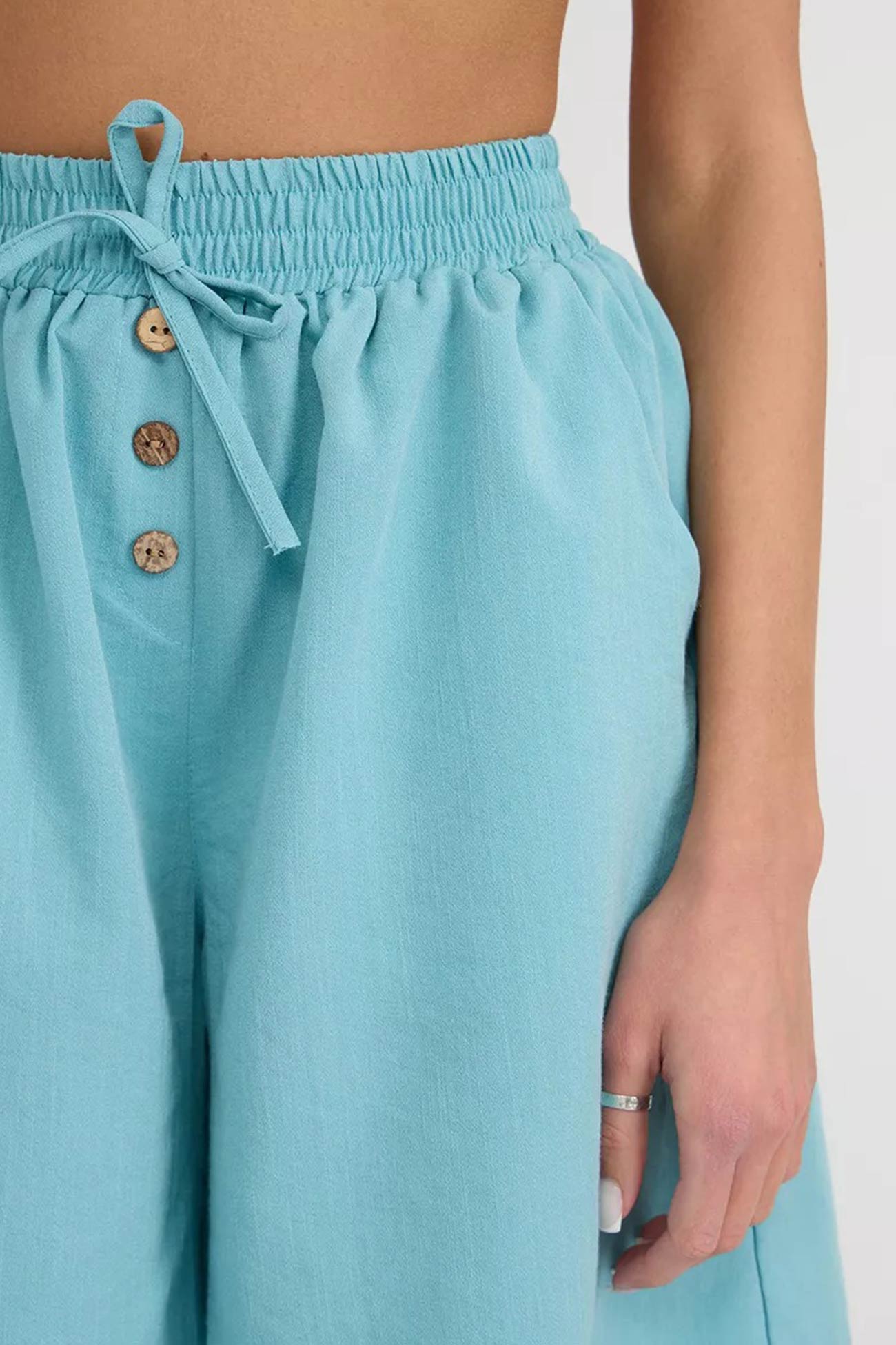 Color Shirt Single-breasted Bermuda Shorts Set