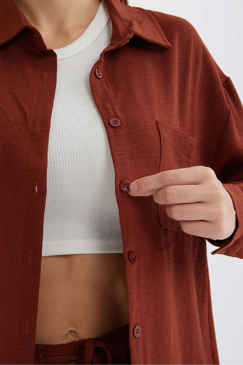 Long Sleeve Color Shirt Long Pants Set