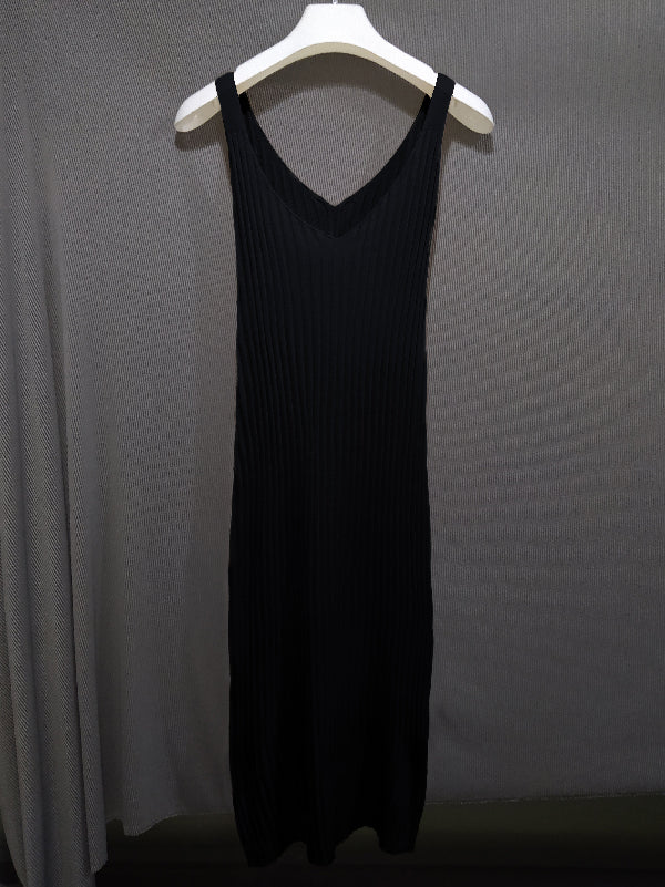 Simple Color Knitting Sweater Dress