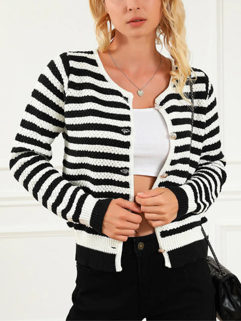 Always Wide Striped Cardigan