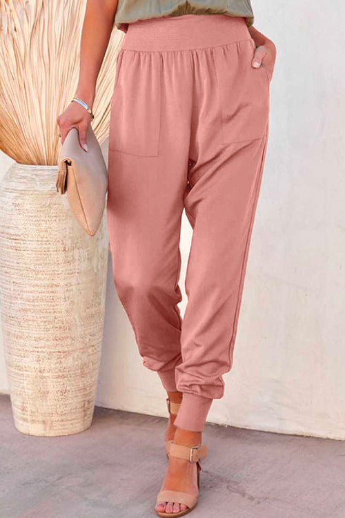 Side Split Pockets Jogger Pants