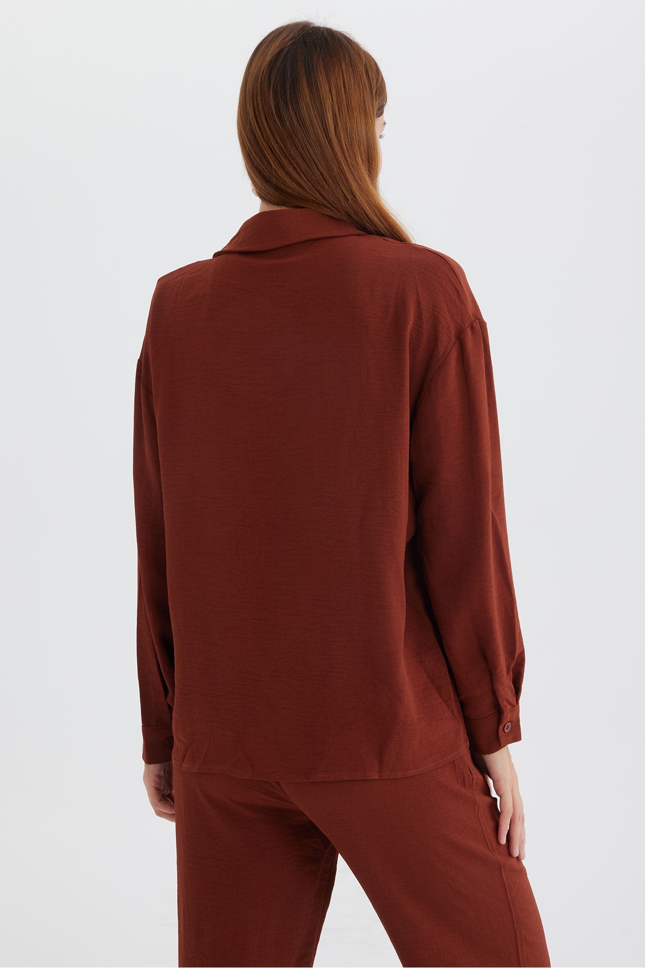 Long Sleeve Color Shirt Long Pants Set