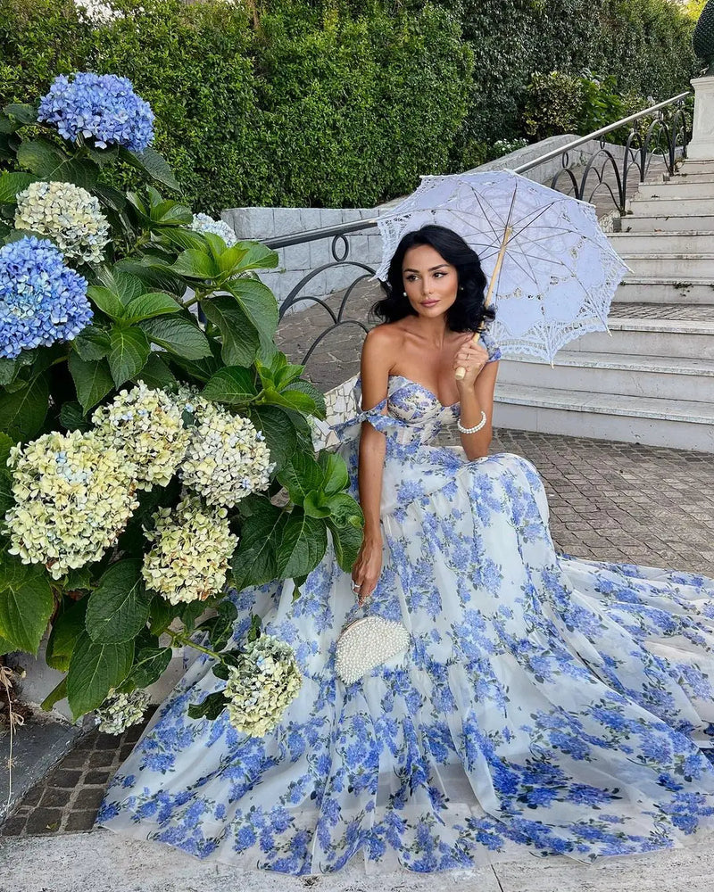 Sophia Blossom - Tie-strap Maxi Dress