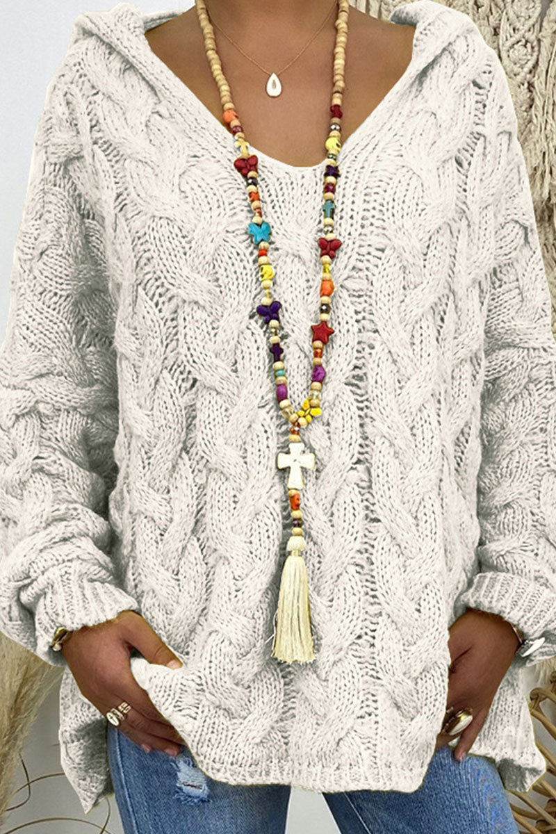 Street Patchwork Hooded Collar Sweaters(16 Colors)