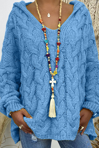 Street Patchwork Hooded Collar Sweaters(16 Colors)