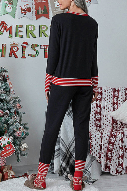 Living Print Patchwork O Neck Two Pieces