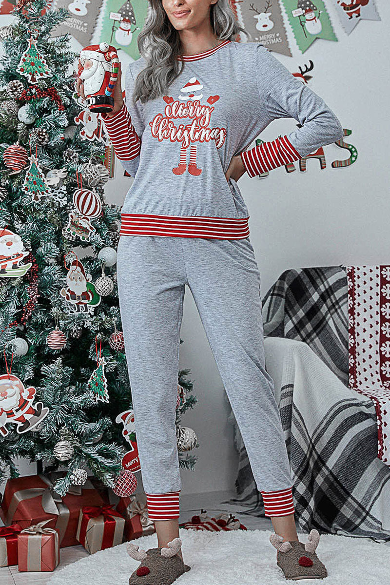 Living Print Patchwork O Neck Two Pieces