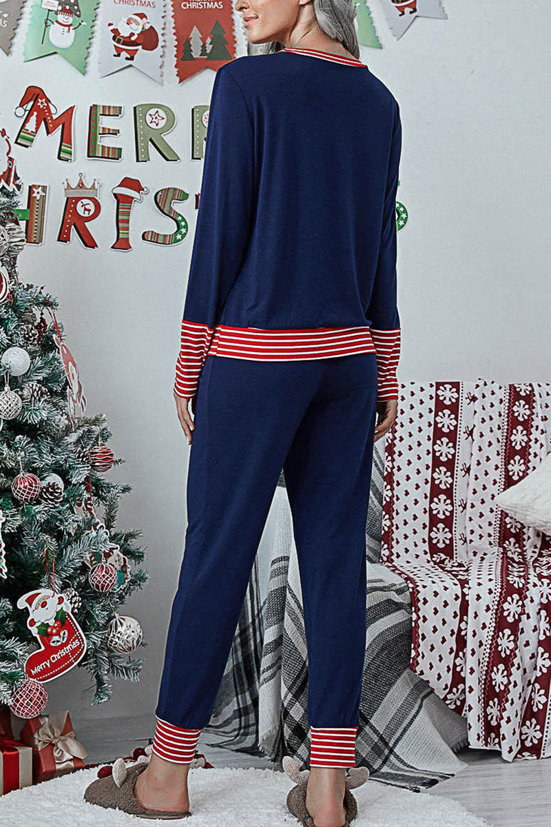 Living Print Patchwork O Neck Two Pieces