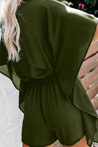 Frenulum V Neck Loose Rompers