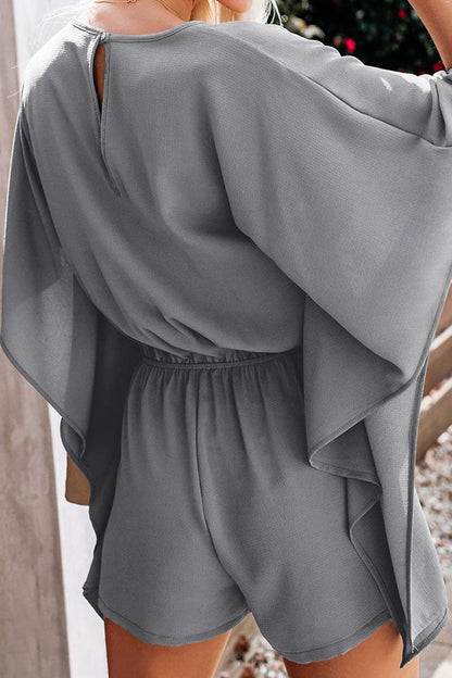 Frenulum V Neck Loose Rompers