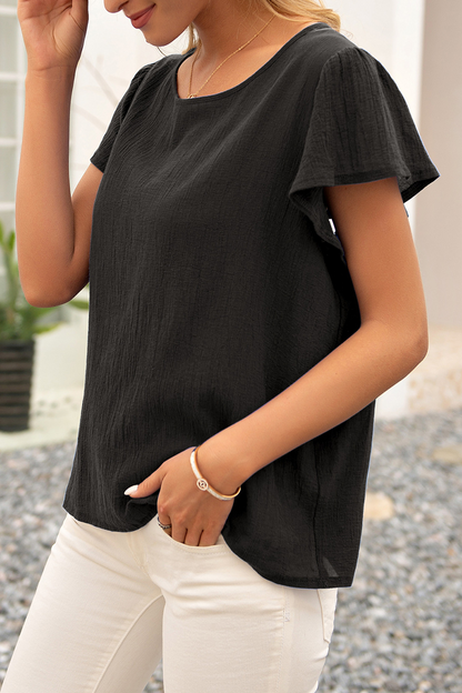 Backless With Bow O Neck T-shirts