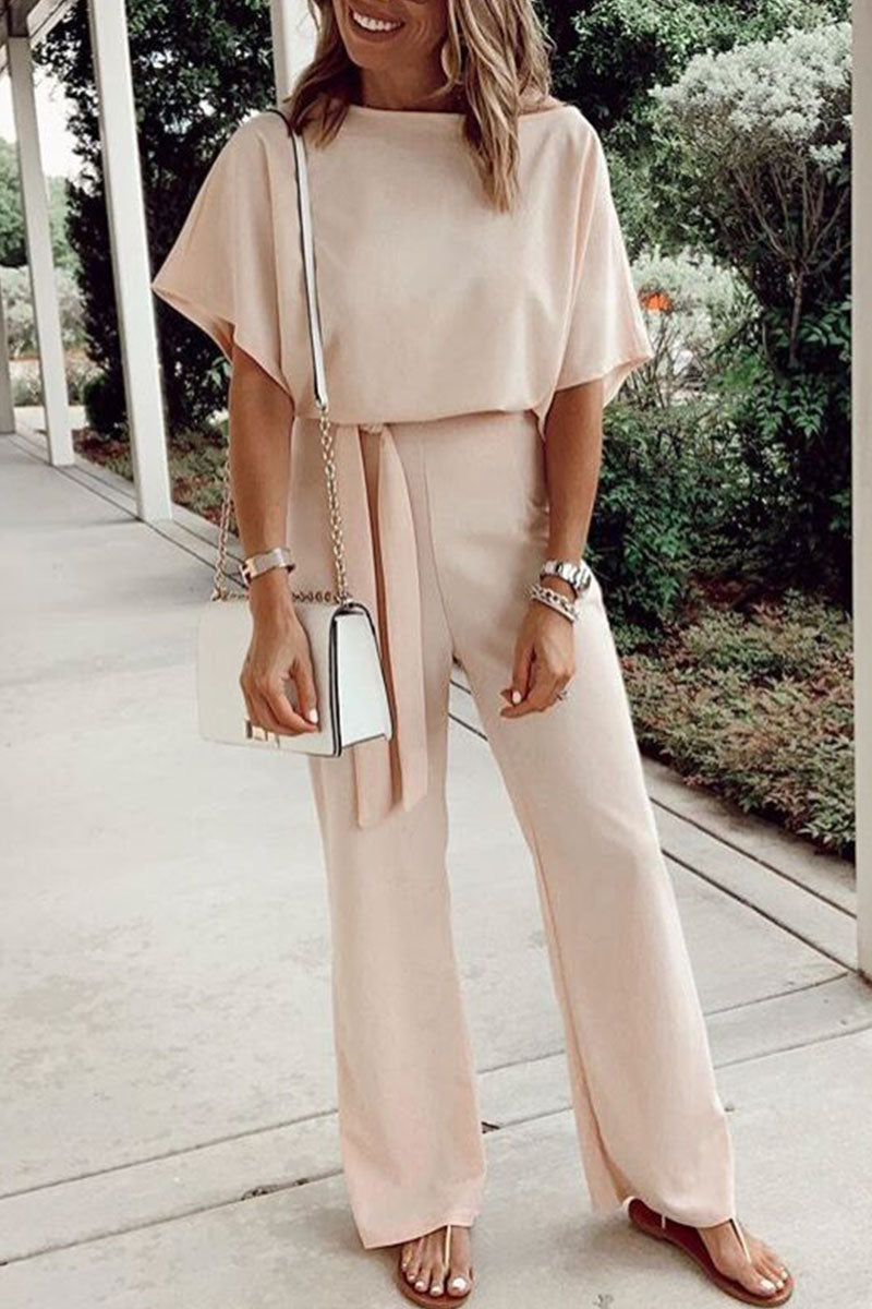 Frenulum O Neck Loose Jumpsuits(7 Colors)
