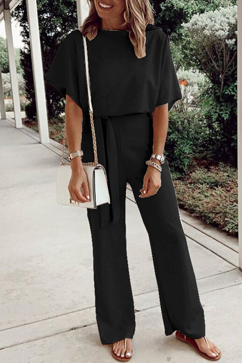 Frenulum O Neck Loose Jumpsuits(7 Colors)