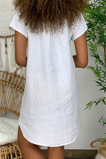 Patchwork V Neck Lantern Skirt Dresses(8 Colors)