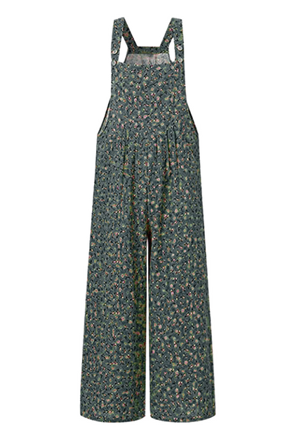 Pocket Square Collar Regular Jumpsuits