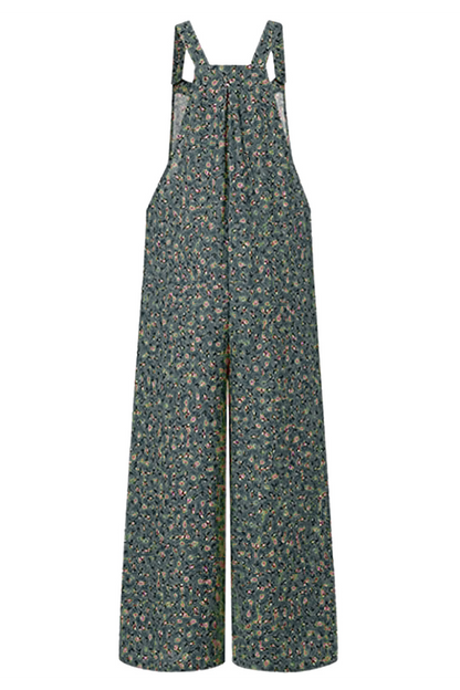 Pocket Square Collar Regular Jumpsuits