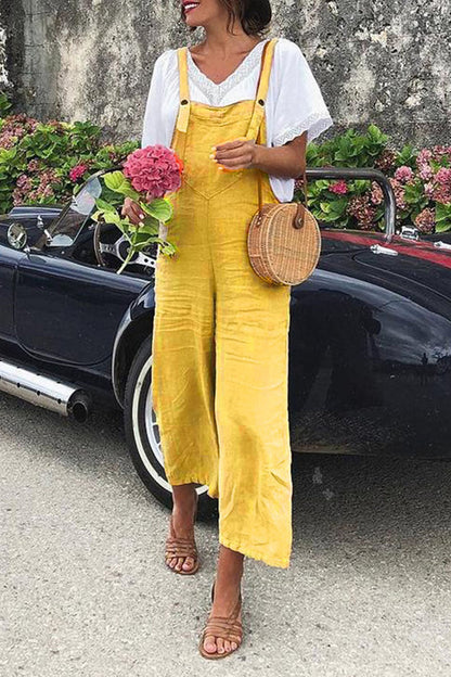 Spaghetti Strap Loose Jumpsuits(5 Colors)