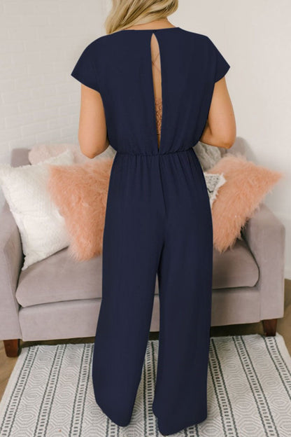 Street Backless V Neck Loose Jumpsuits(3 Colors)