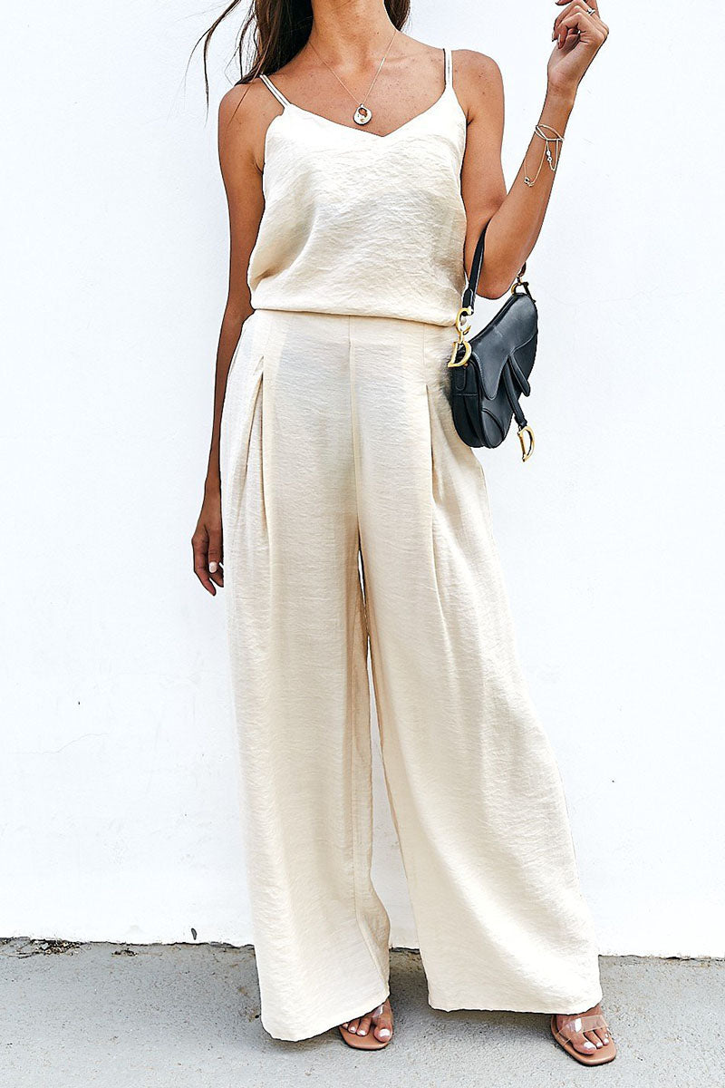 Sportswear Patchwork V Neck Sleeveless Two Pieces