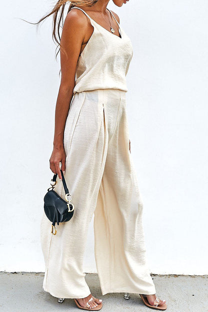 Sportswear Patchwork V Neck Sleeveless Two Pieces