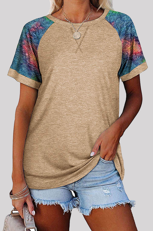 Print Basic O Neck T-shirts(6 Colors)