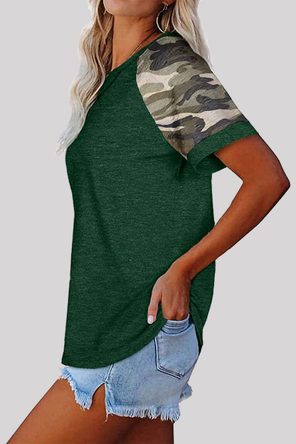 Print Basic O Neck T-shirts(6 Colors)