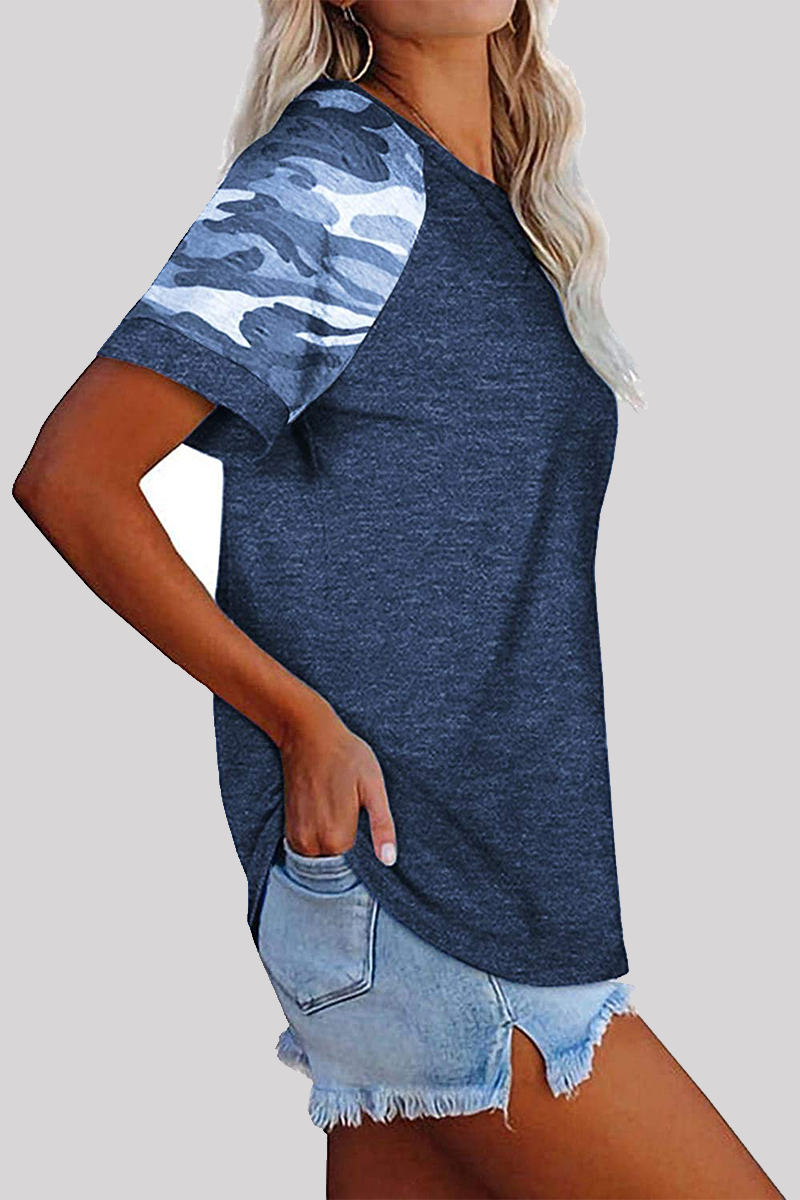 Print Basic O Neck T-shirts(6 Colors)