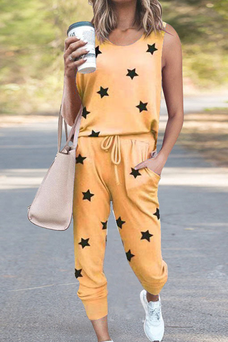 The Stars Frenulum O Neck Sleeveless Two Pieces