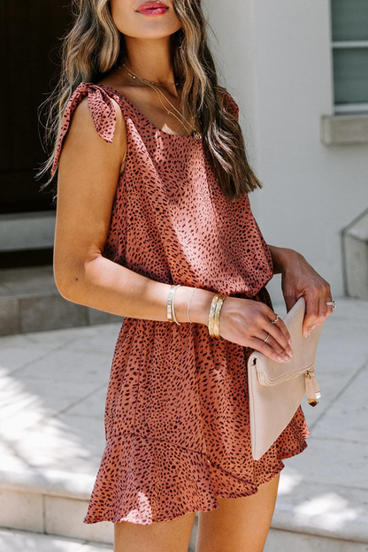 Print Patchwork Strap Design U Neck Loose Rompers