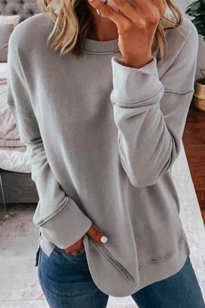 Split Joint O Neck T-shirts(11 Colors)
