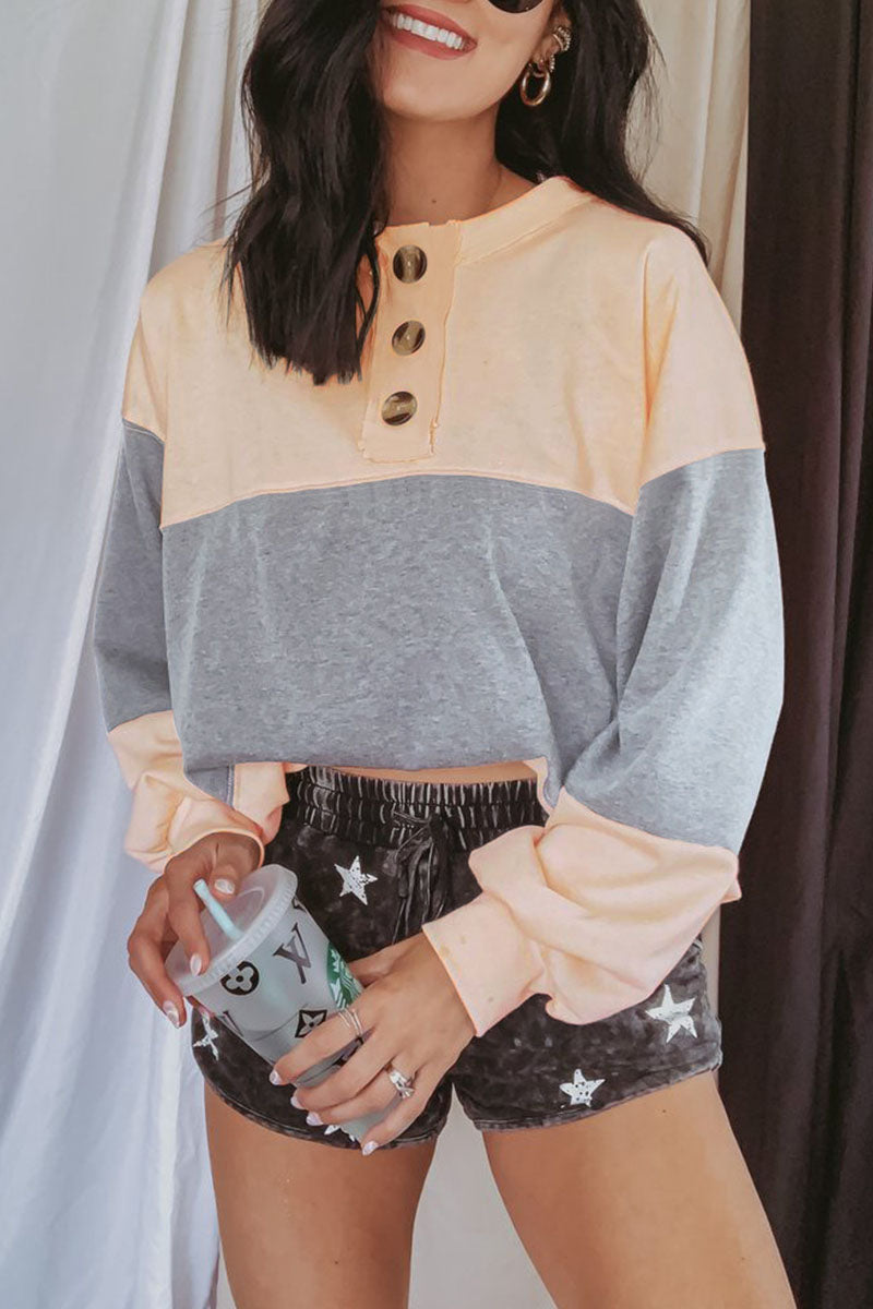 Patchwork O Neck T-shirts