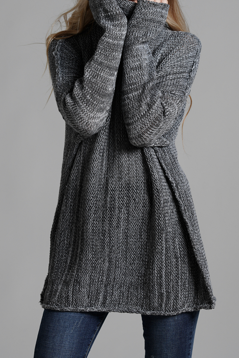 Split Joint Turtleneck Tops Sweater
