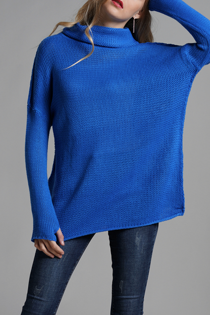 Split Joint Turtleneck Tops Sweater