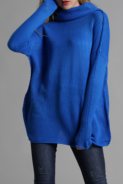 Split Joint Turtleneck Tops Sweater