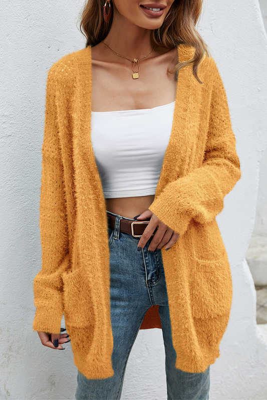 Patchwork Pocket Tops Sweater