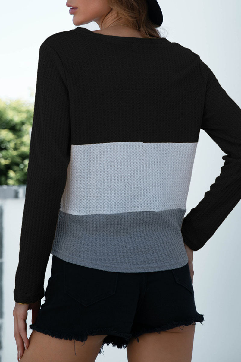 Split Joint V Neck T-shirts