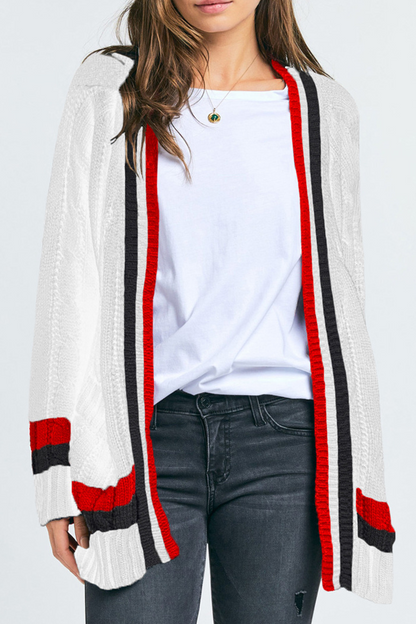 Striped Pocket Tops Sweater