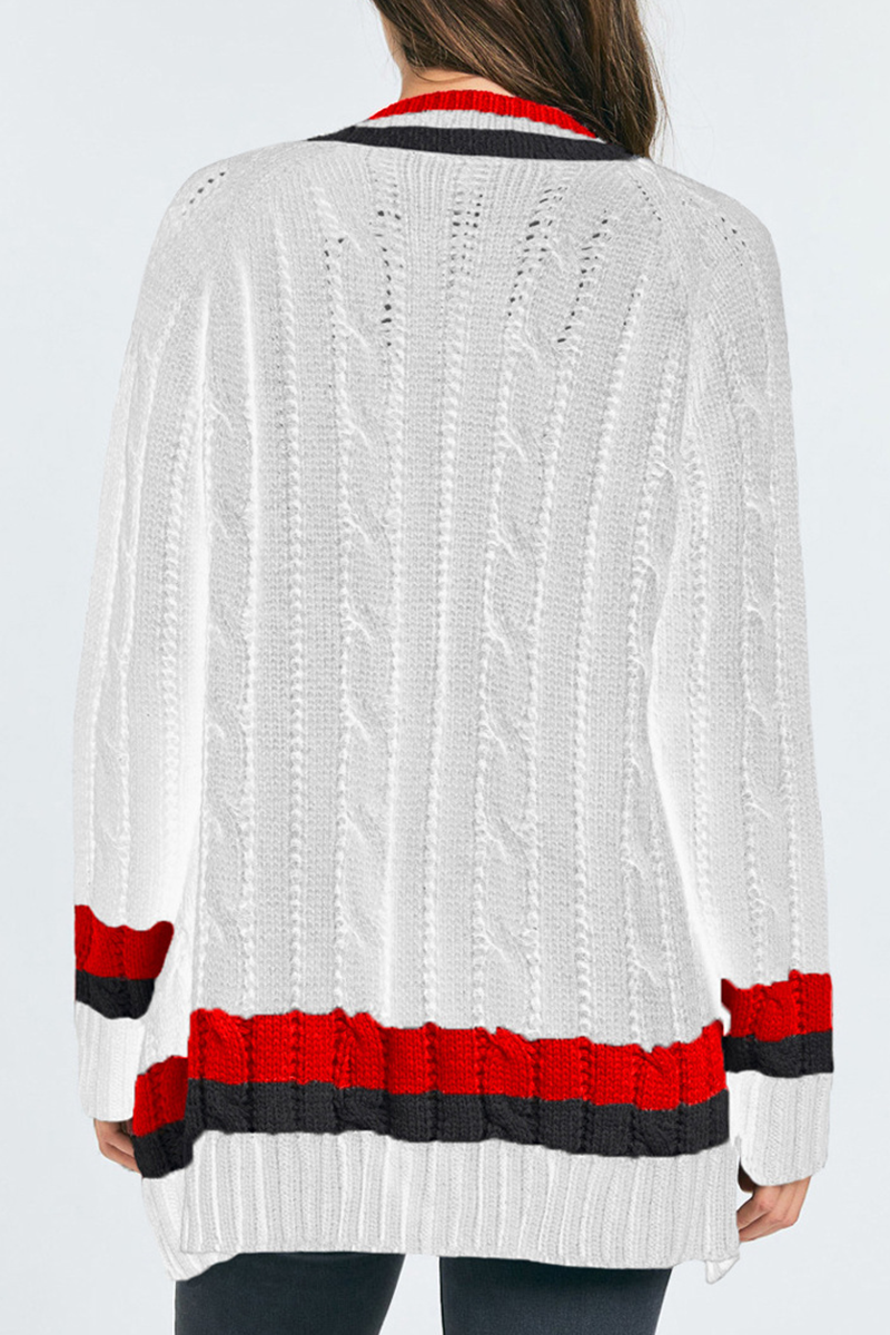 Striped Pocket Tops Sweater